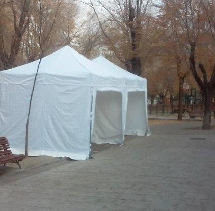 carpa plegable 3x3 económica acero- roja - azul - eventos - ferias -  mercadillo